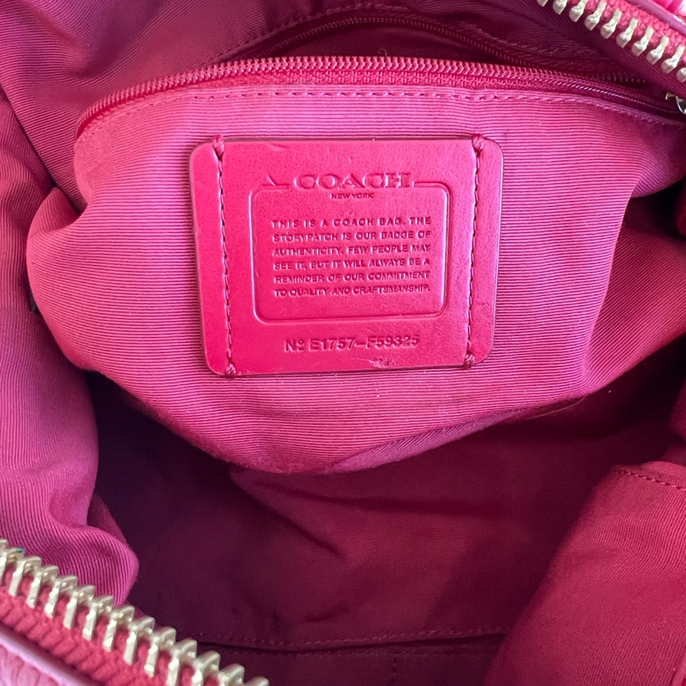 Coach Lenox Satchel Red - Picture 7 of 12